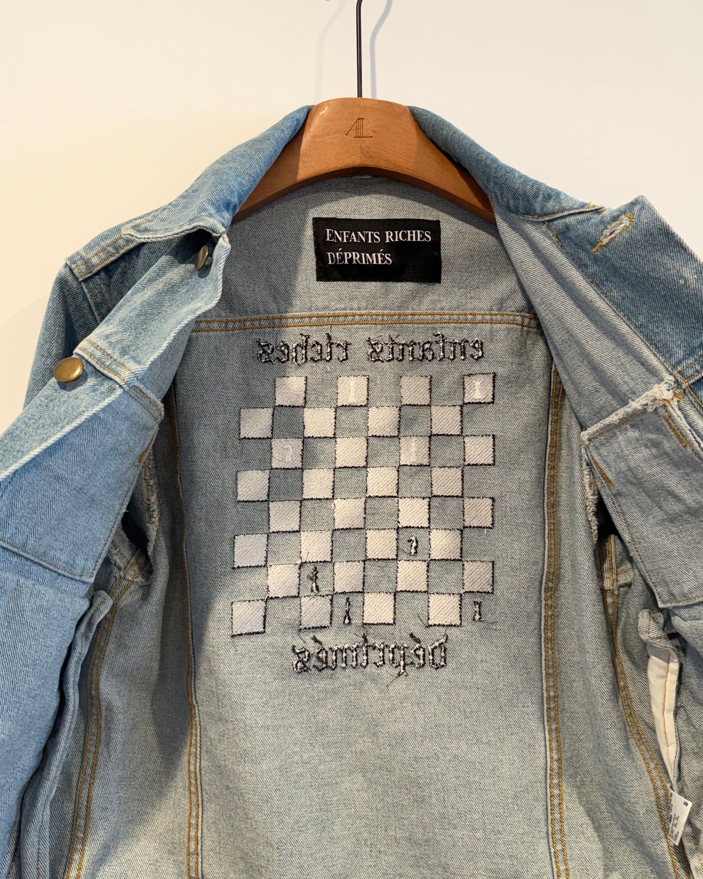 Enfants Riches Deprimes Chess Borad Demin Jacket