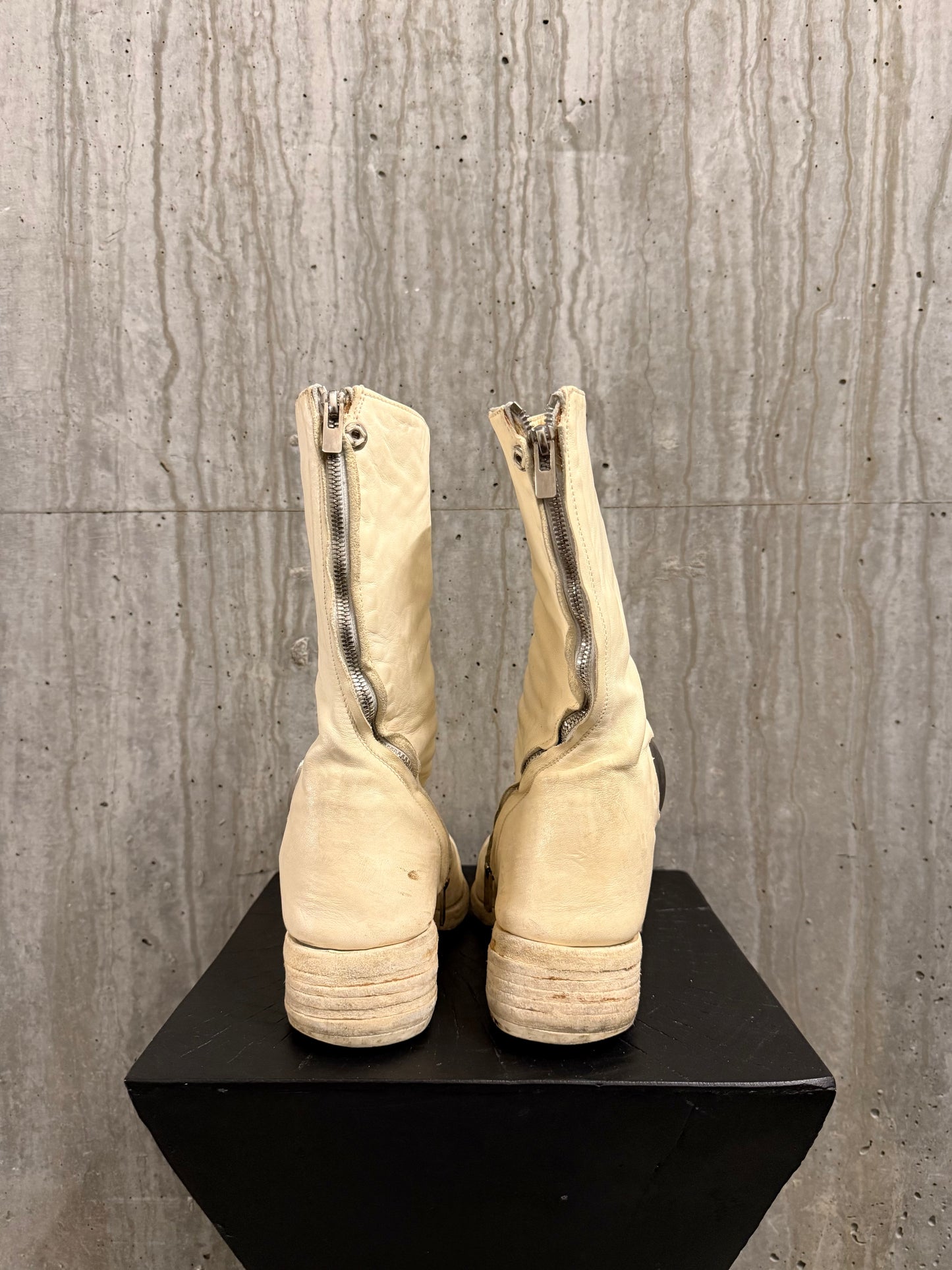 Carol Christian Poell Titanium Boots (Ivory White )