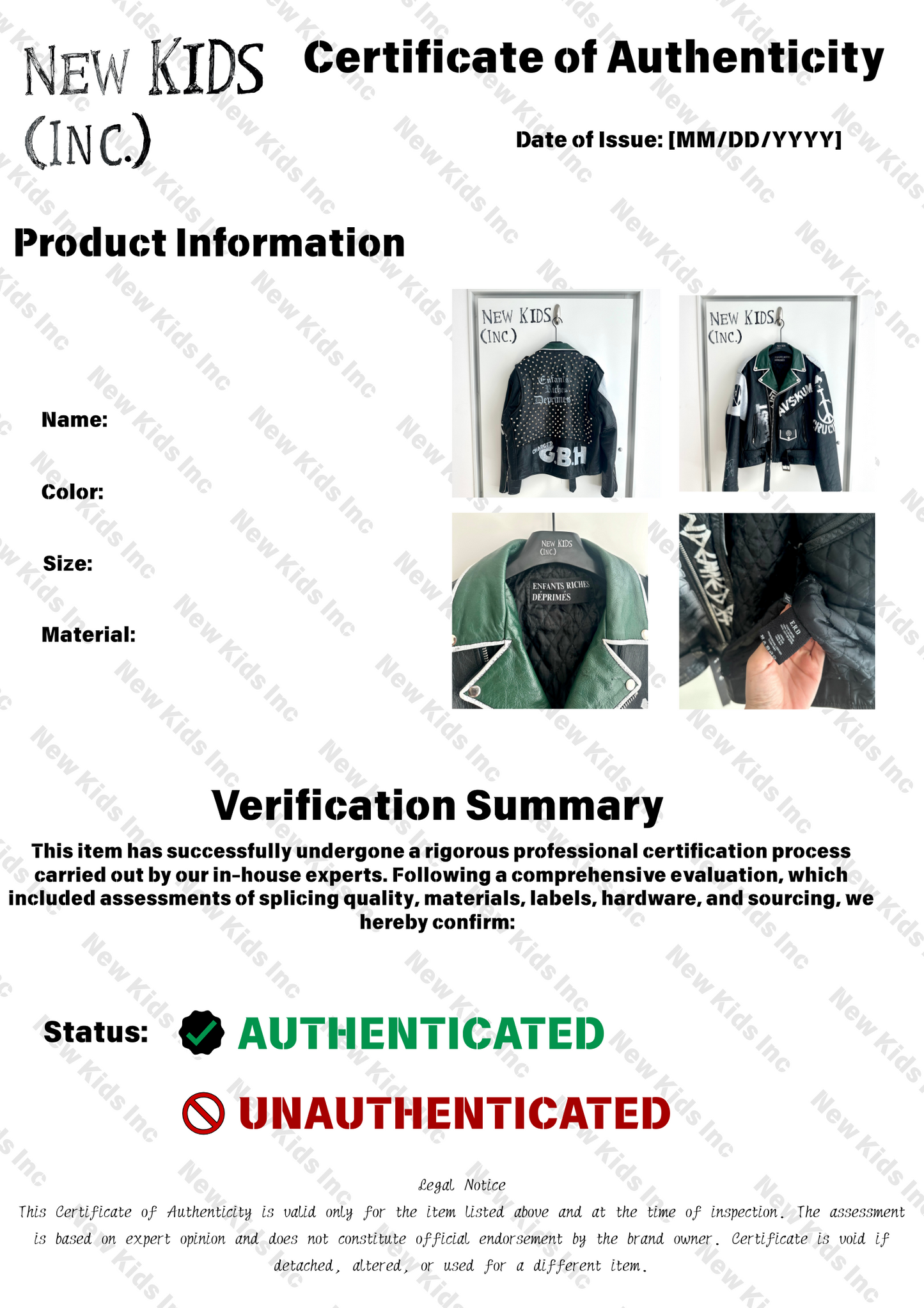 Enfants Riches Deprimes Authentication Service