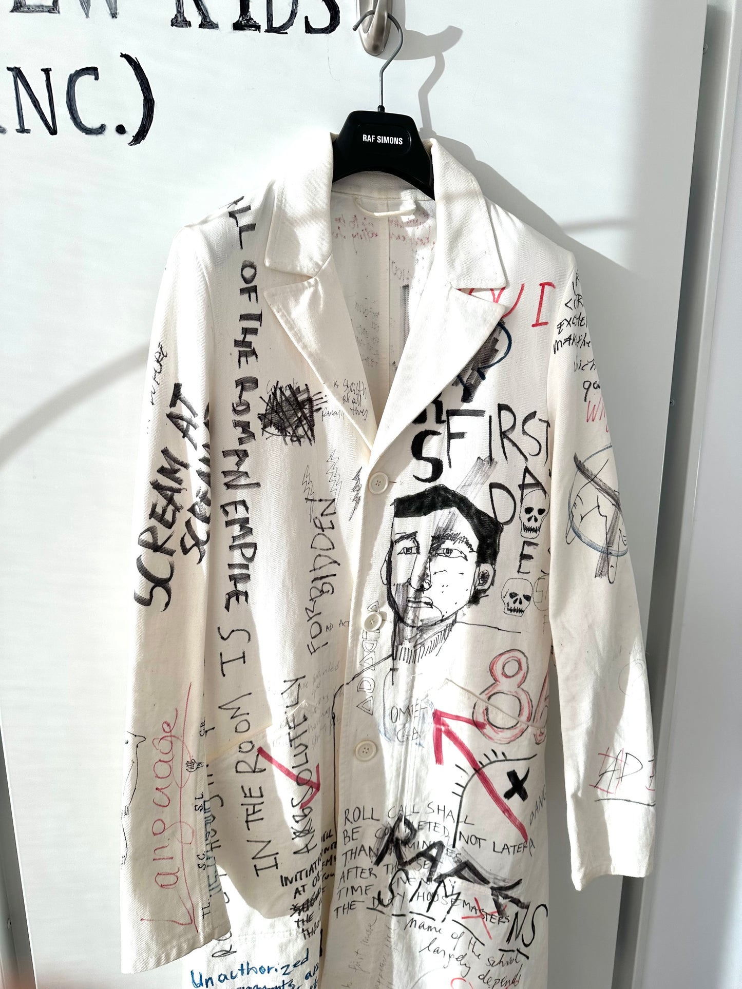 Raf Simons Hand Printed Lab Coat