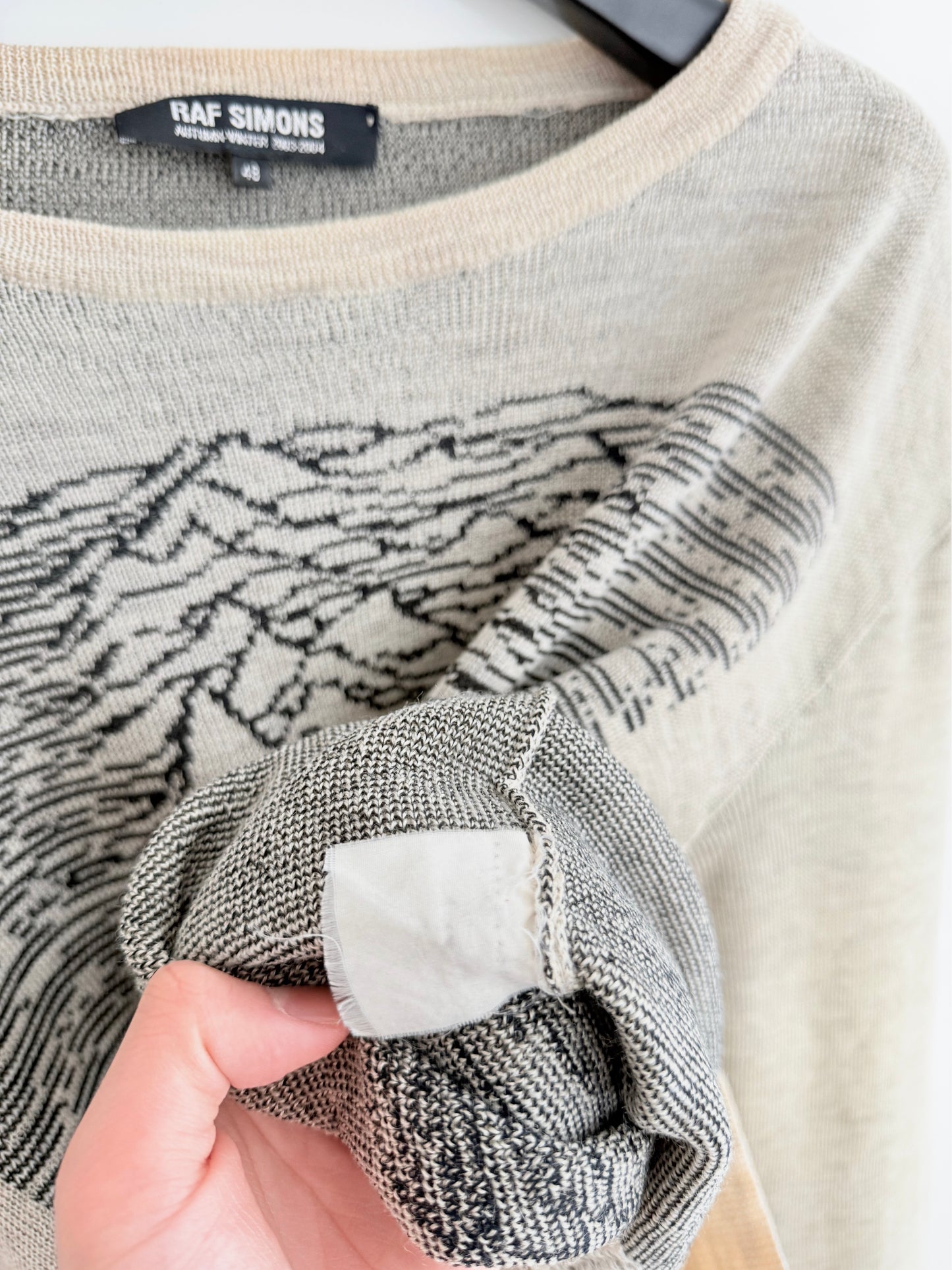 Raf Simons Closer Unknown Pleasures Sweater