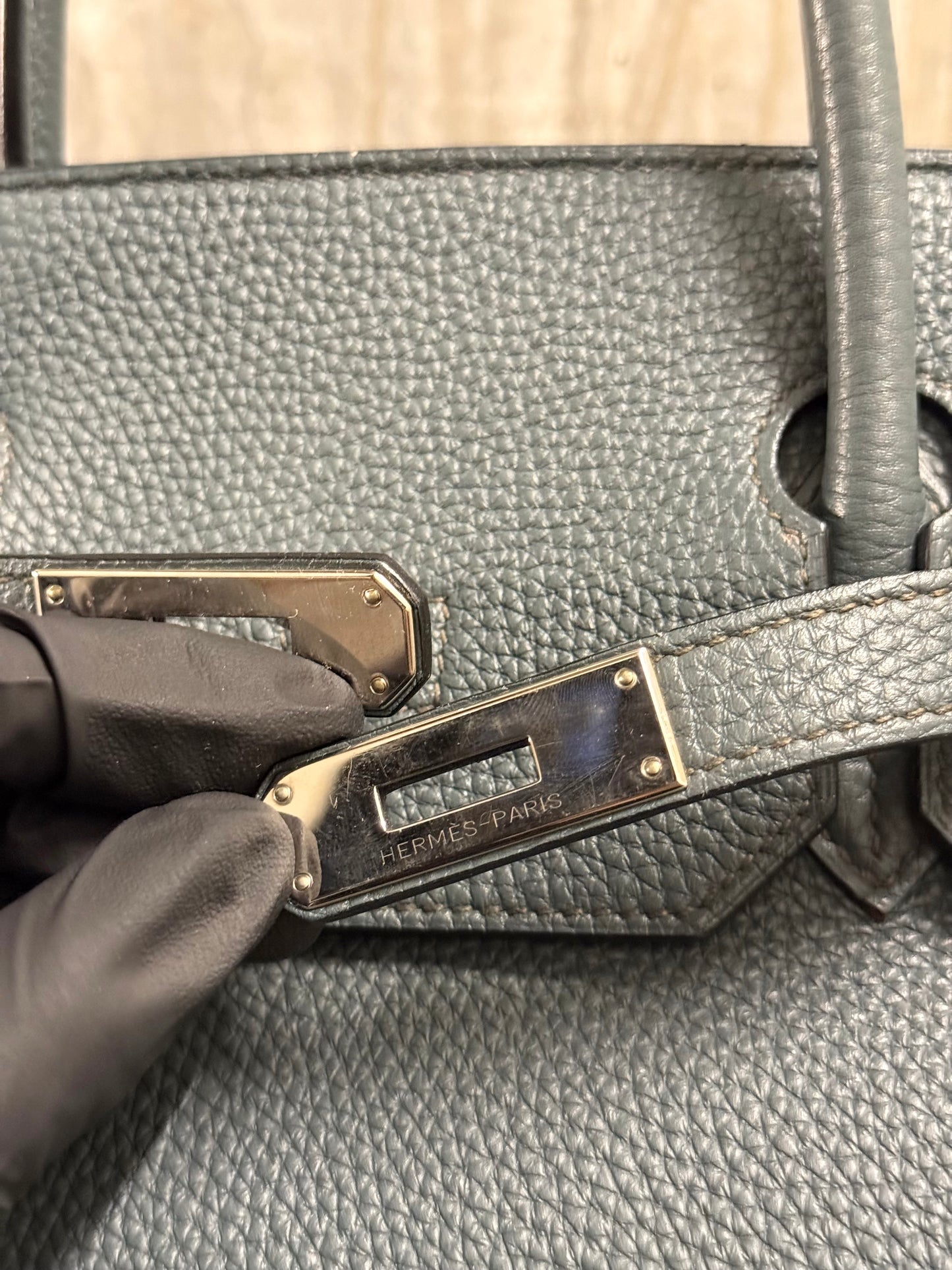 Hermes Togo Birkin 40 Bleu Orage