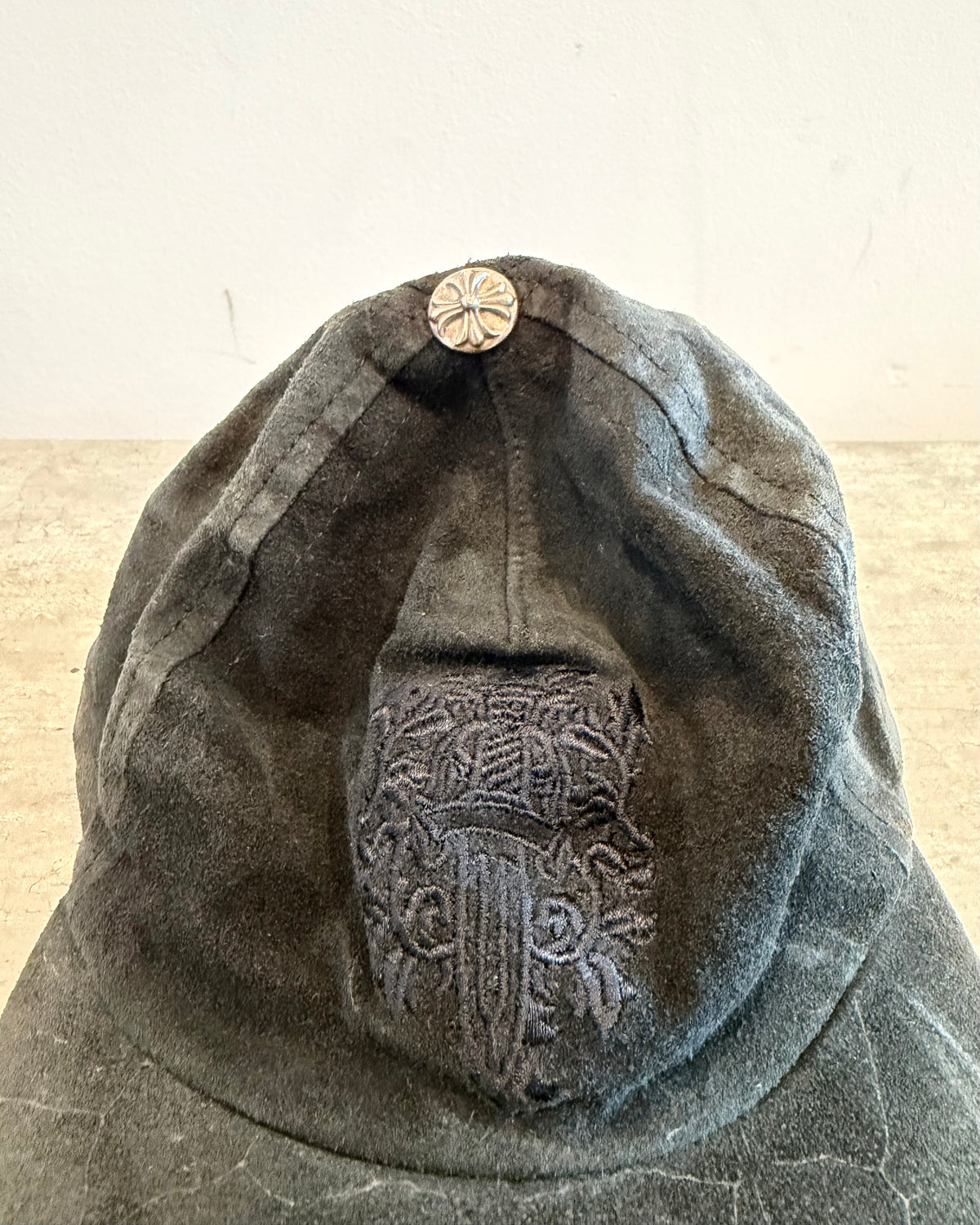 Chrome Hearts Suede Embroidered Vine Dagger Hat