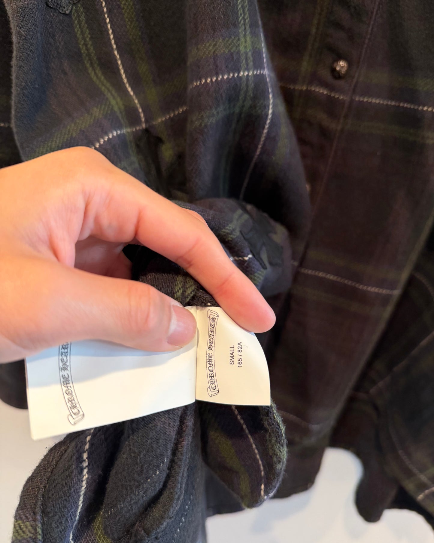 Chrome Hearts Cross Patch Flannel Bat Shirt