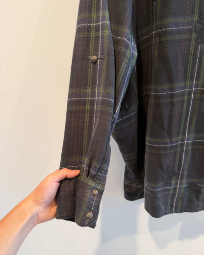 Chrome Hearts Cross Patch Flannel Bat Shirt