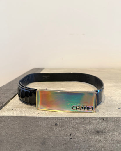Chanel Patent leather hologram Belt