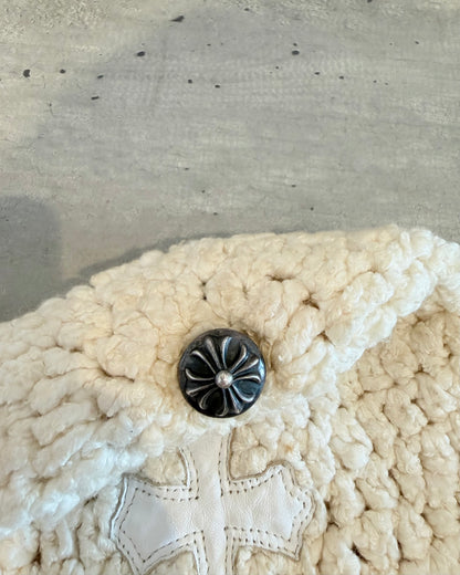 Chrome Hearts Leather Patch Cashmere Beanie