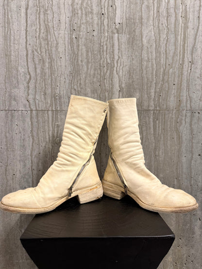 Carol Christian Poell Titanium Boots (Ivory White )