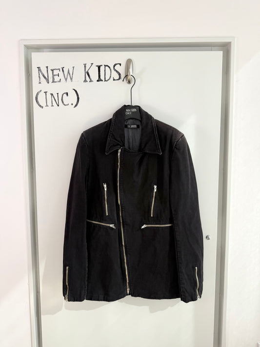 Raf Simons Aw04 Waves' Perfecto Multi Zip Jacket