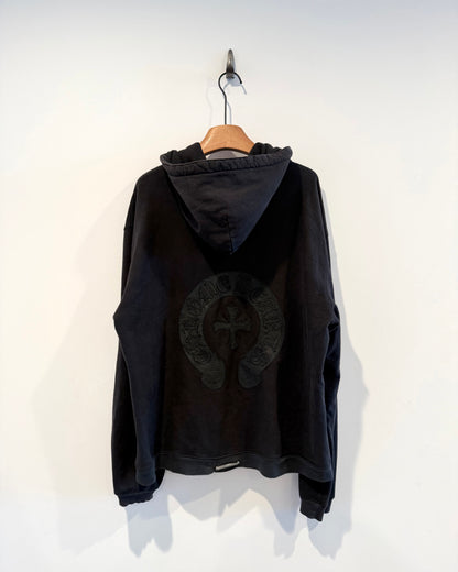 Chrome Hearts Leather Horse Shoe Patch Zip up Hoodie
