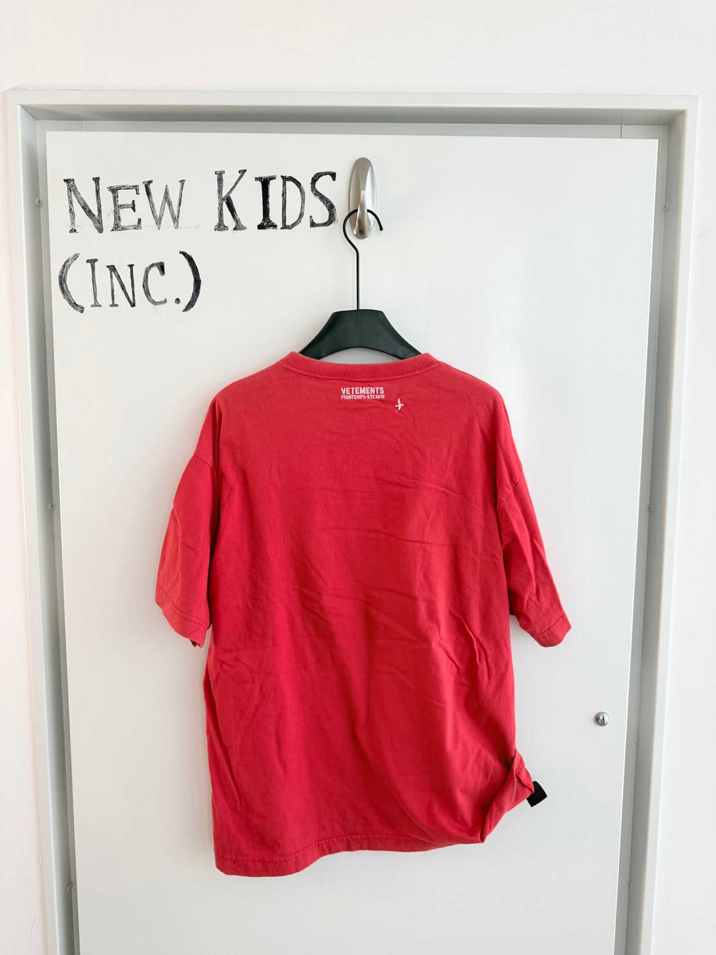 Vetements  Red Haute Couture Logo T Shirt