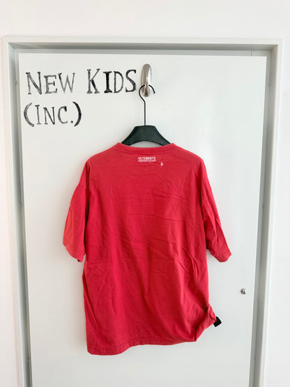 Vetements  Red Haute Couture Logo T Shirt