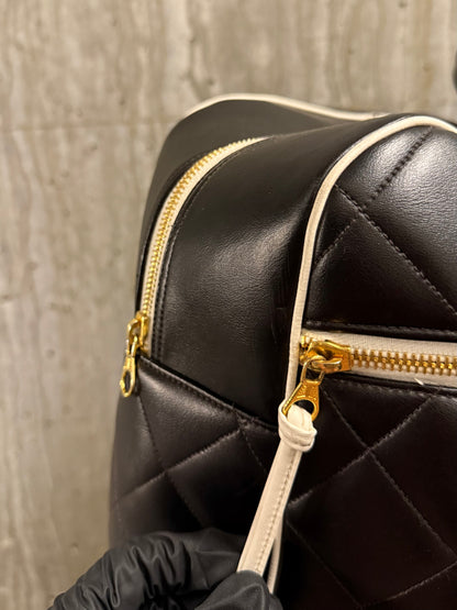 Chanel 1995 Vintage Logo Bowling Duffle Bag