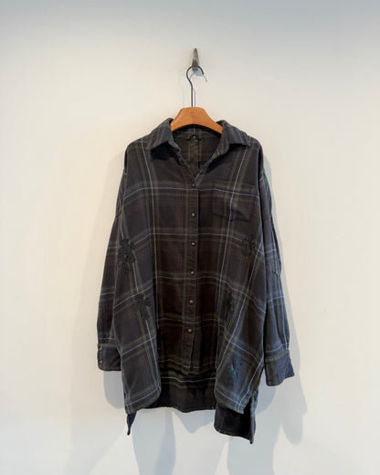 Chrome Hearts Cross Patch Flannel Bat Shirt