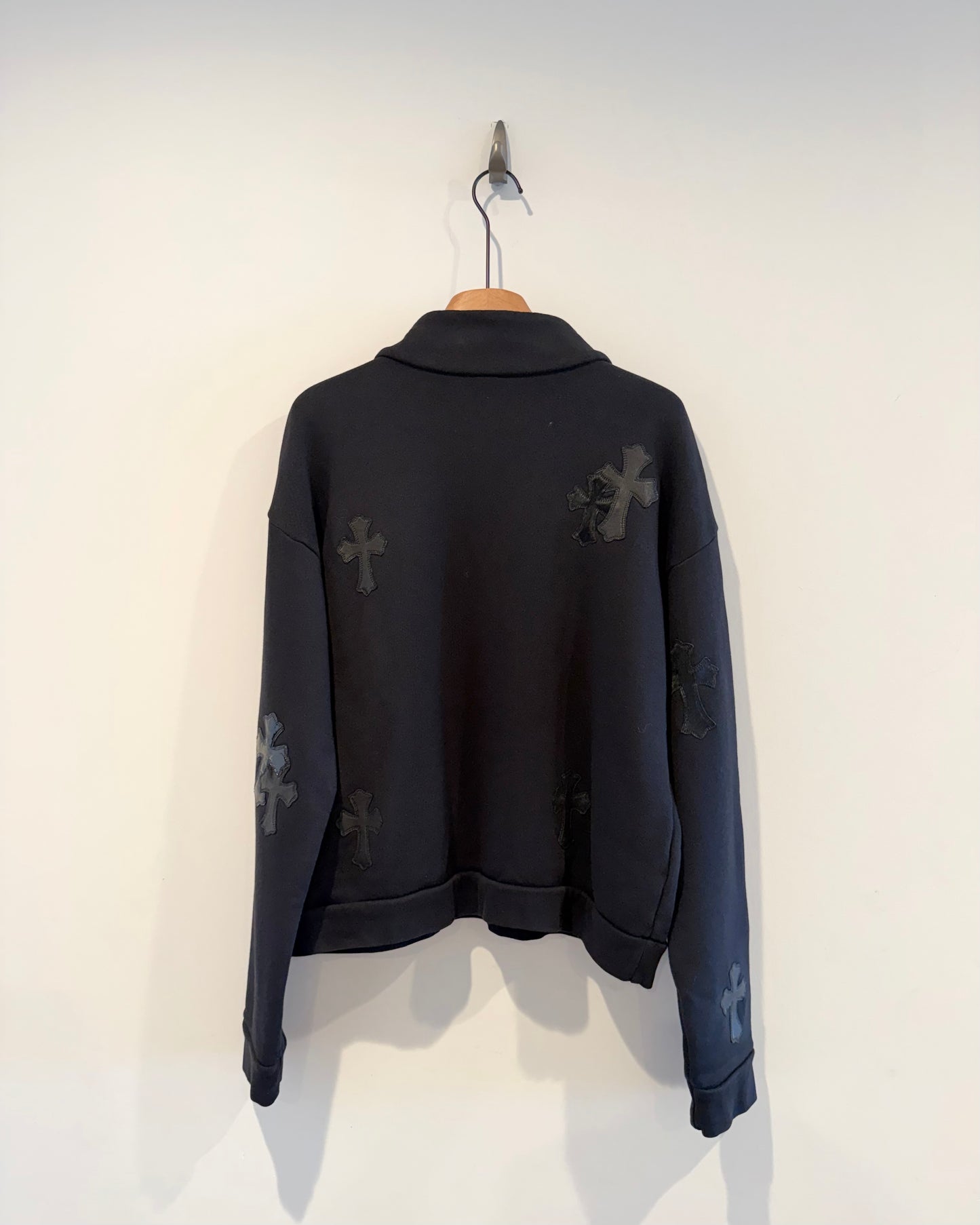Chrome Hearts Multi Cross Patches Quarter Zip Sweatshirt