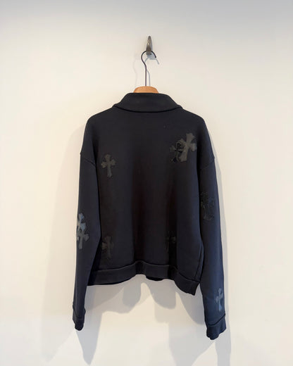 Chrome Hearts Multi Cross Patches Quarter Zip Sweatshirt