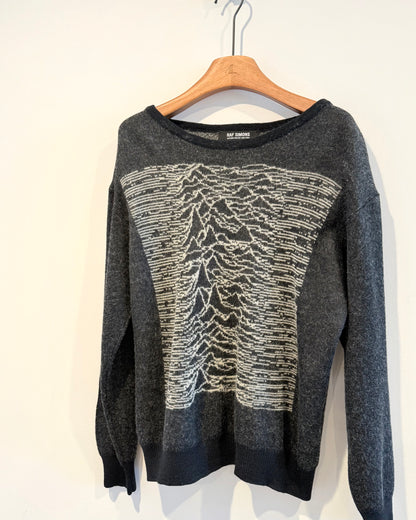 Raf Simons Aw2003 Closer Unknown Pleasures Sweater