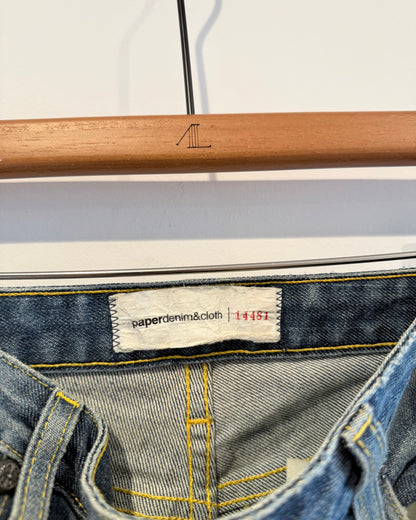 Chrome Hearts Gold Cross Patched Jeans
