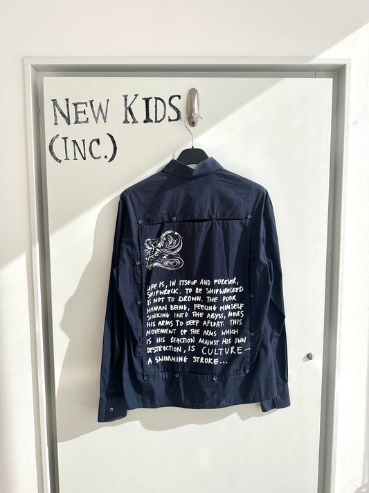 Raf Simons Waves Patched Button up Shirt