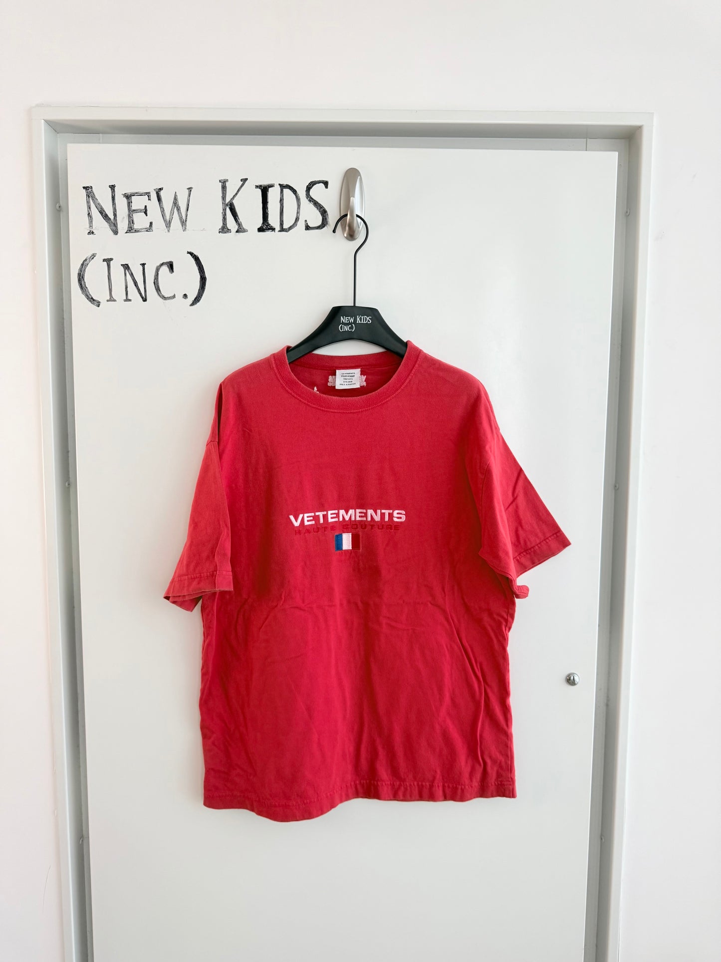 Vetements  Red Haute Couture Logo T Shirt
