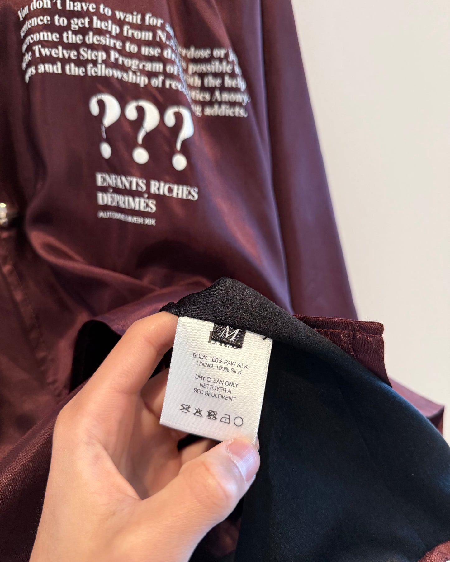 Enfants Riches Deprimes Narcotics Anonymous Jacket