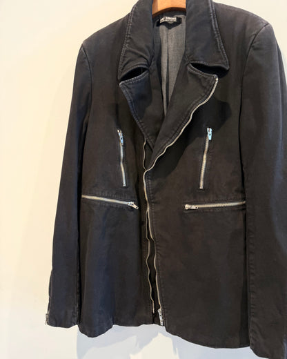 Raf Simons Aw04 Waves' Perfecto Multi Zip Jacket