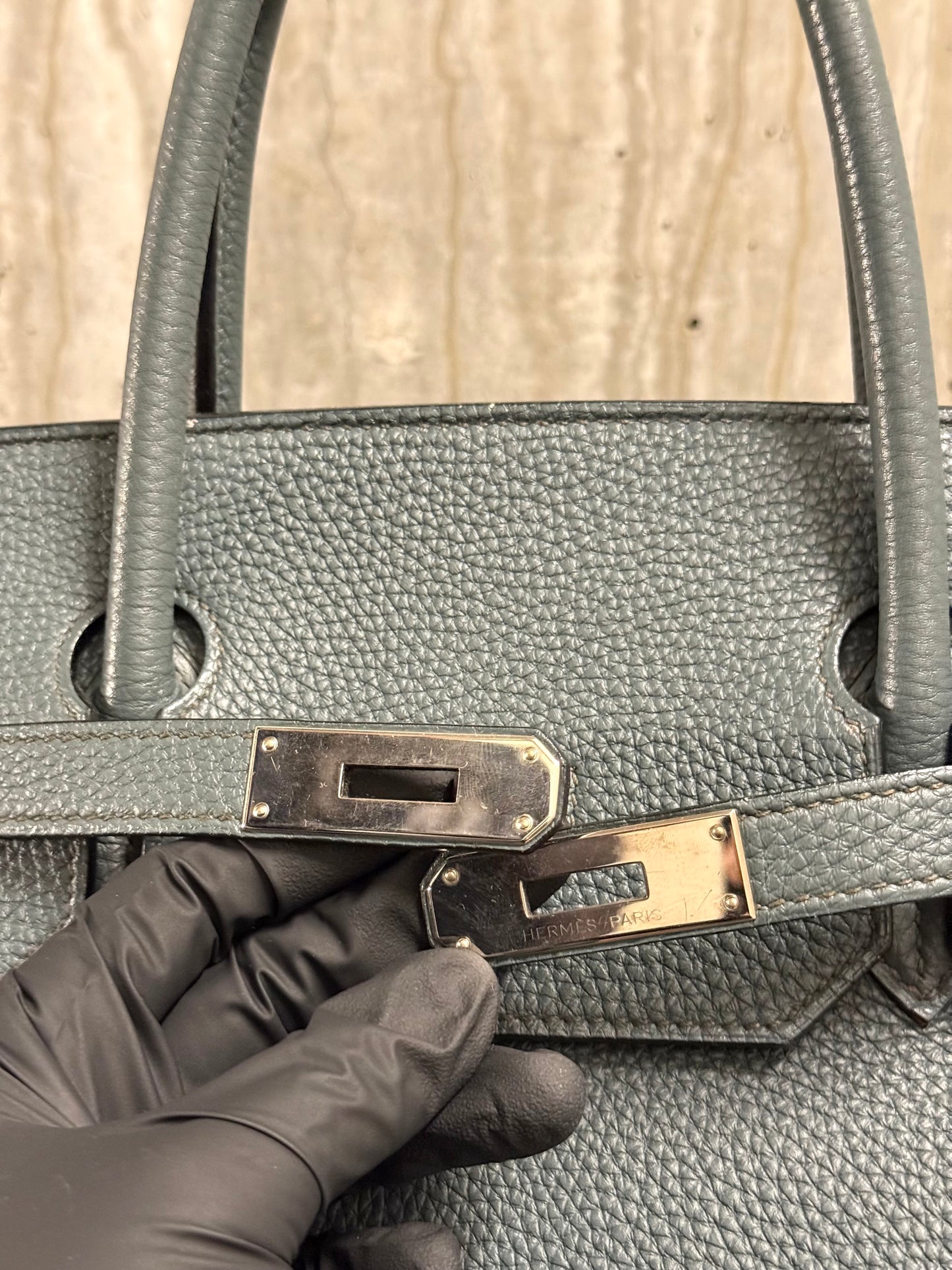 Hermes Togo Birkin 40 Bleu Orage