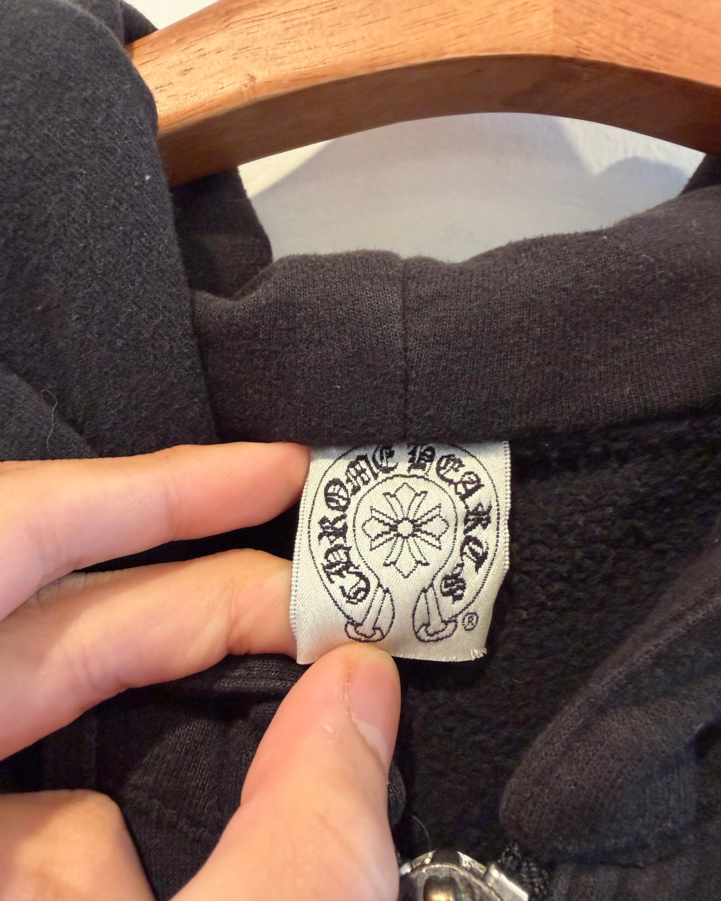 Chrome Hearts Leather Horse Shoe Patch Zip up Hoodie