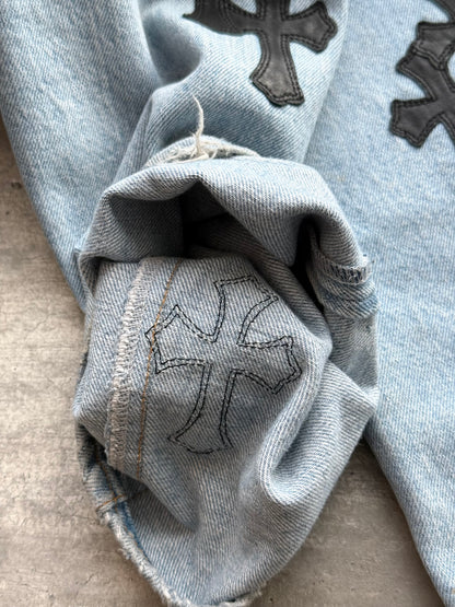 Chrome Hearts Levi’s 501 Cross Patches Jeans