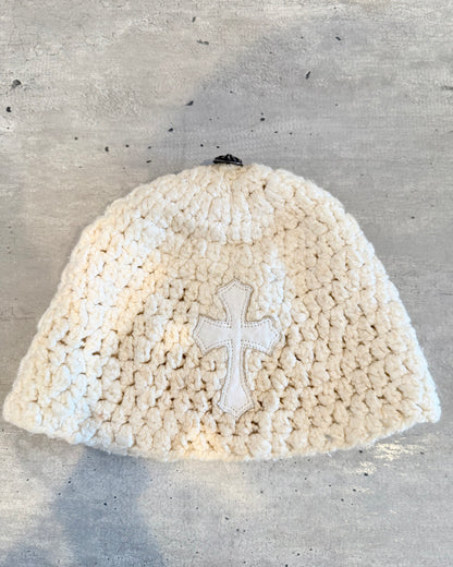Chrome Hearts Leather Patch Cashmere Beanie
