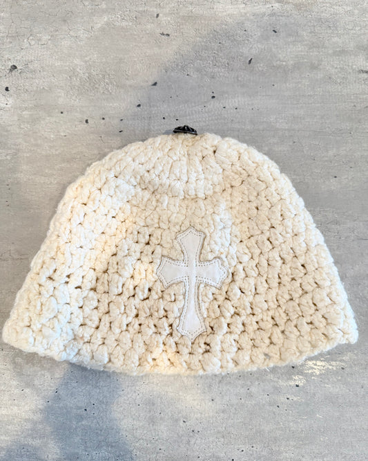 Chrome Hearts Leather Patch Cashmere Beanie