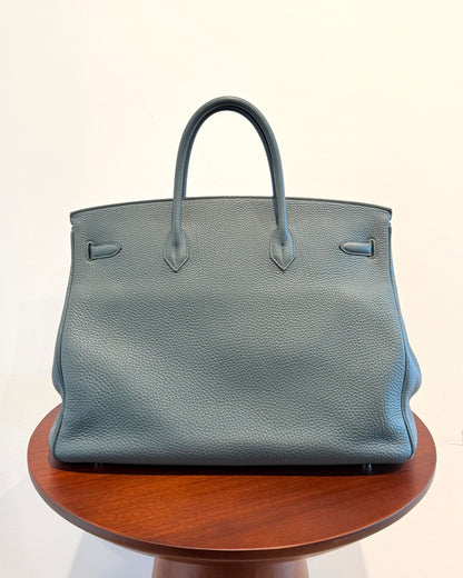 Hermes Togo Birkin 40 Bleu Orage
