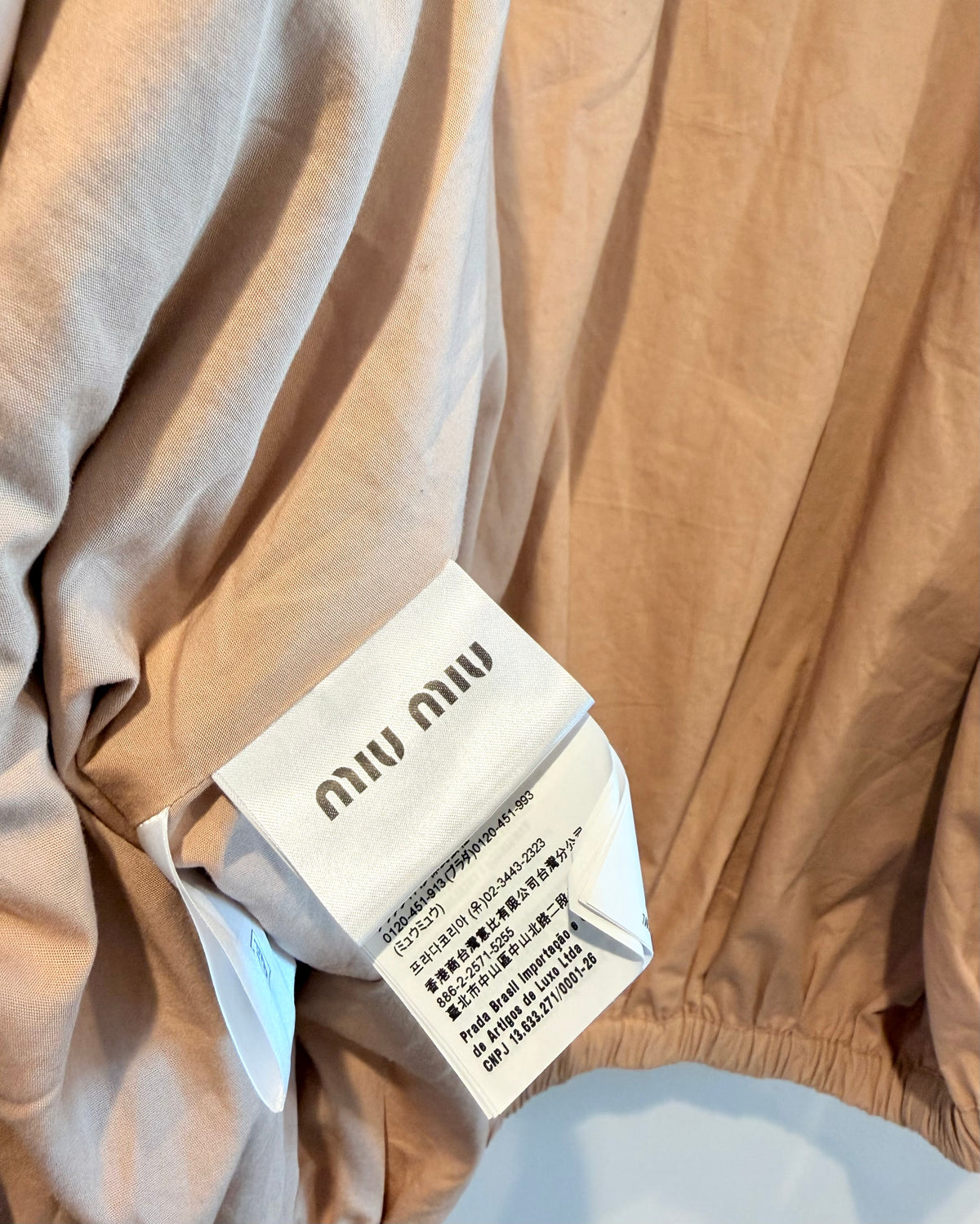 Miu Miu Poplin Blouson Jacket