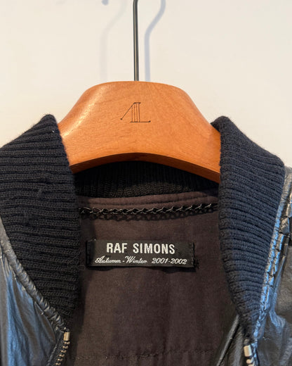 Raf Simons Aw2001 Riot Riot Riot Patched Police Bomber Jacket
