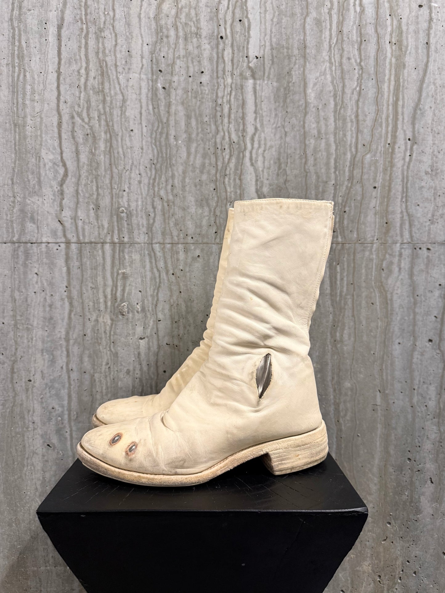 Carol Christian Poell Titanium Boots (Ivory White )