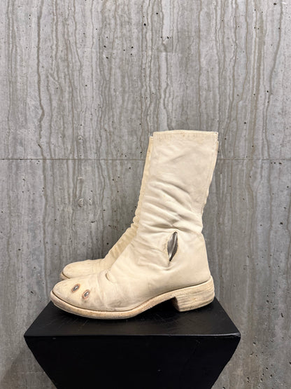 Carol Christian Poell Titanium Boots (Ivory White )