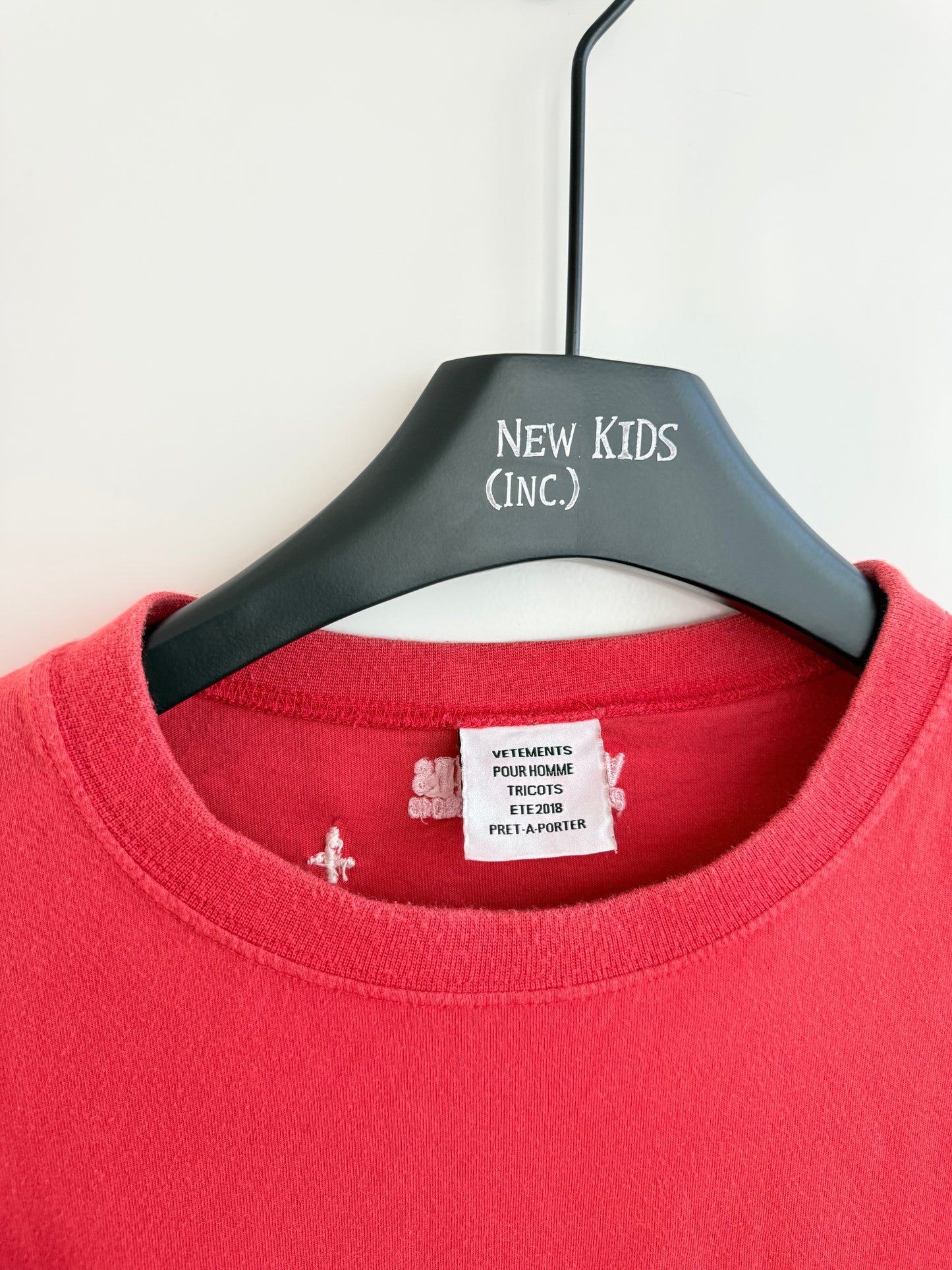 Vetements  Red Haute Couture Logo T Shirt