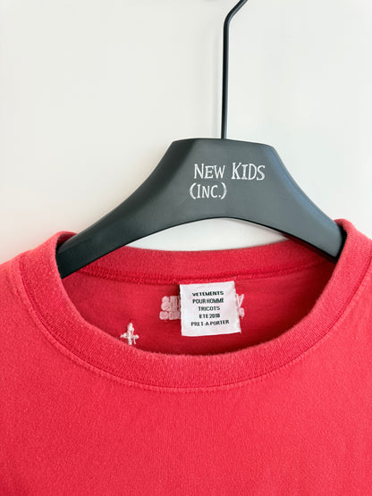 Vetements  Red Haute Couture Logo T Shirt