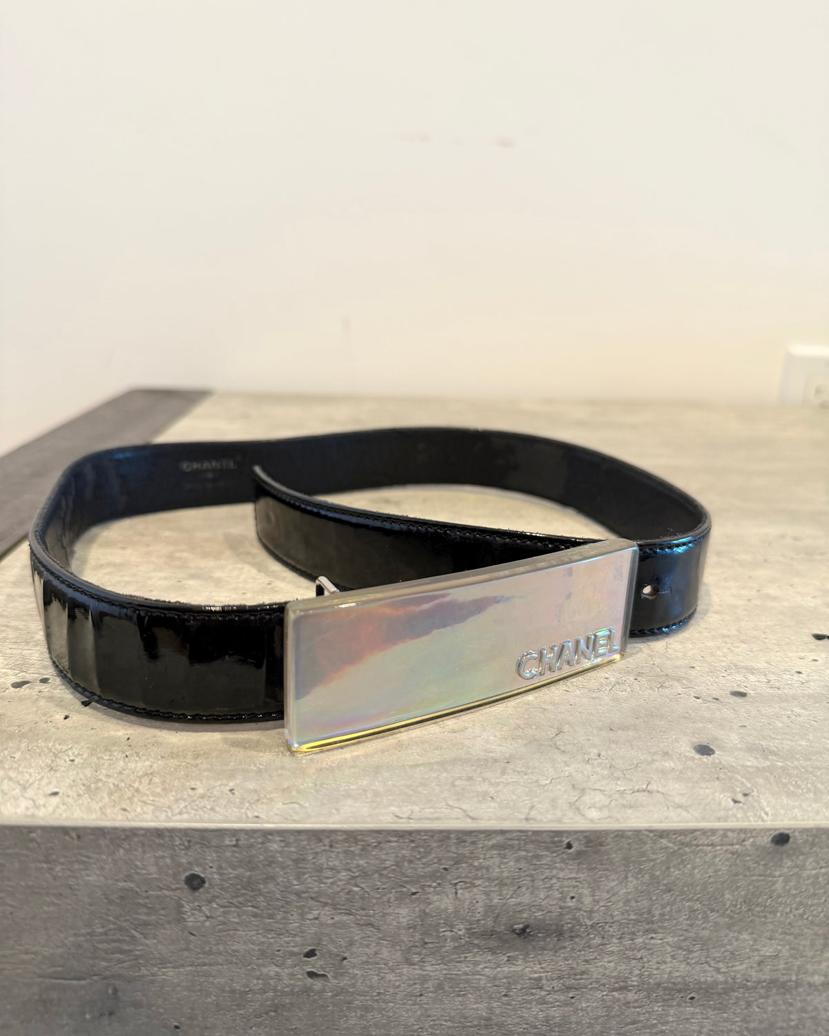 Chanel Patent leather hologram Belt