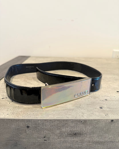 Chanel Patent leather hologram Belt