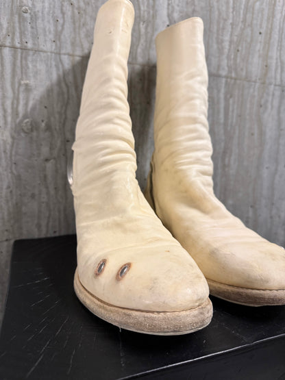 Carol Christian Poell Titanium Boots (Ivory White )
