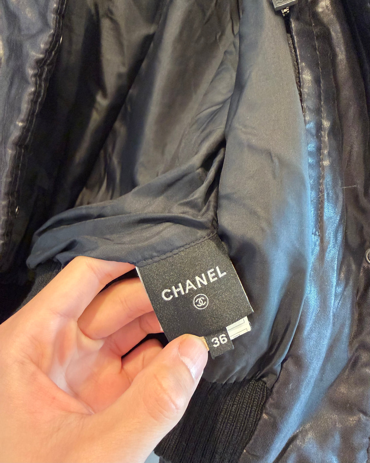 Chanel 08A Cropped Bomber Jacket