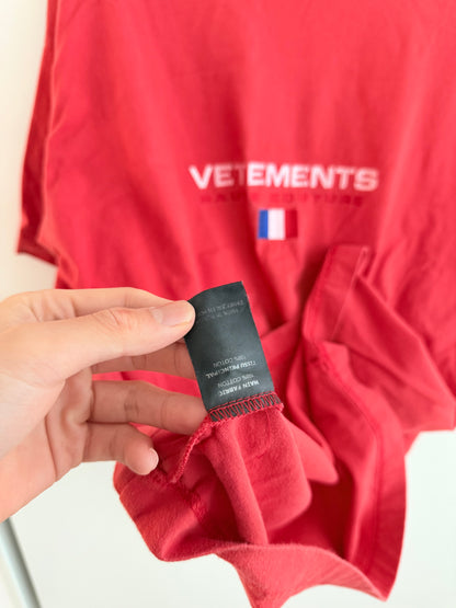 Vetements  Red Haute Couture Logo T Shirt