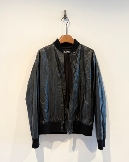 Raf Simons Aw2001 Riot Riot Riot Patched Police Bomber Jacket