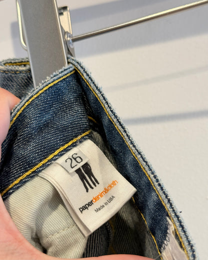 Chrome Hearts Gold Cross Patched Jeans