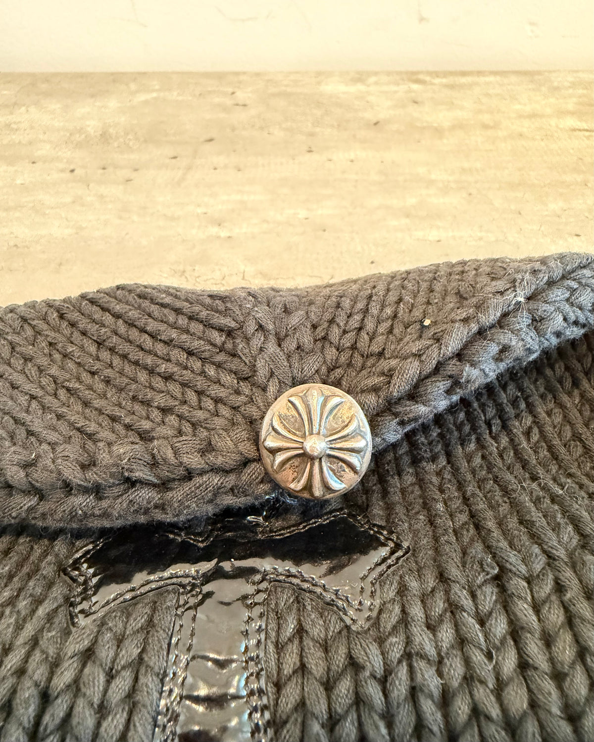 Chrome Hearts Glitter Cross Patch Beanie