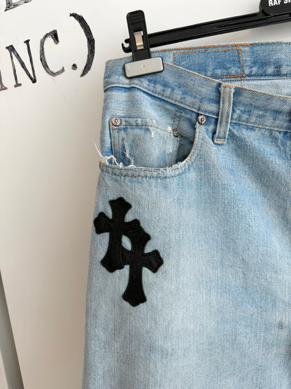 Chrome Hearts Levi’s 501 Cross Patches Jeans