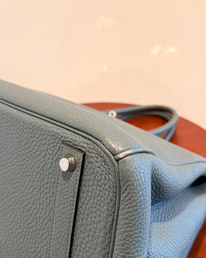 Hermes Togo Birkin 40 Bleu Orage