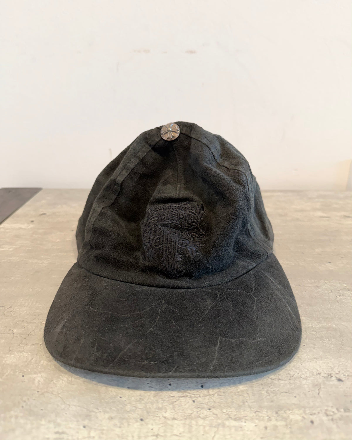 Chrome Hearts Suede Embroidered Vine Dagger Hat