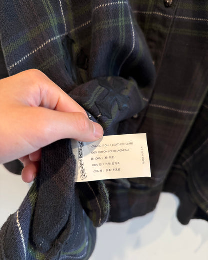 Chrome Hearts Cross Patch Flannel Bat Shirt